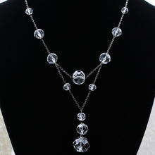 1930s Silver Crystal Necklace