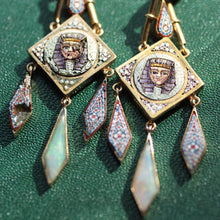 Circa 1840-1870 Micro Mosaic Egyptian Revival Earrings