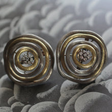 1980's Handmade 18K Diamond Earrings