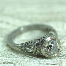 Circa 1920's Platinum & Diamond Engagement ring