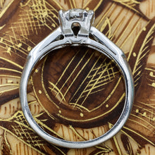 1940s Handmade Platinum Old European Cut Diamond Ring