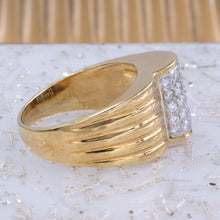 Diamond Pavé Ridged Wave Ring