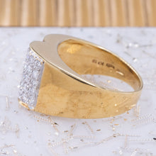 Diamond Pavé Ridged Wave Ring