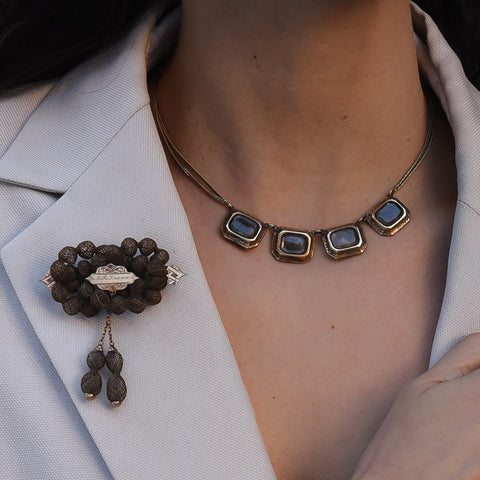 Early Victorian Memorial Necklace