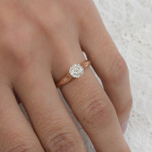Antique 1.15 Carat Old Mine Rose Gold Solitaire