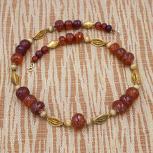 Baltic Amber Necklace With Filigree Beads