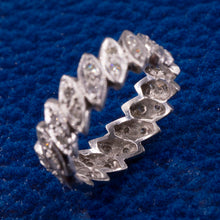 Diamond Eyelet Wide Eternity Band c1950