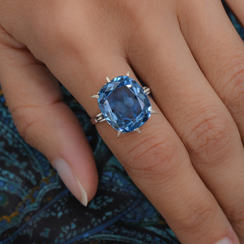 Swiss Blue Topaz Cocktail Ring
