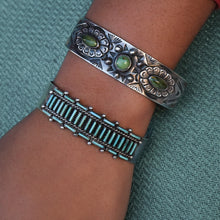c1960 Zuni Petit Point Turquoise Cuff