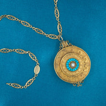 Persian Turquoise Locket Pendant Brooch c1870