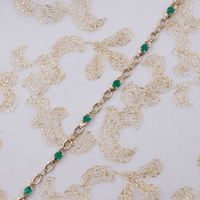 Colombian Emerald & Diamond Bracelet c1980