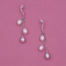 Triple Akoya Pearl Drop Earrings c1980