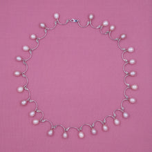 Akoya Pearl and Diamond Scalloped Collar Necklace c1980