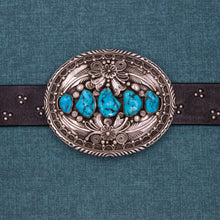 1985 Navajo Silver & Turquoise Belt Buckle