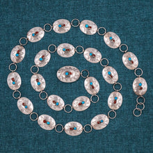 Navajo Sterling Turquoise & Coral Belt