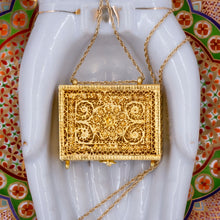 Gold Filigree Locket with Miniature Quran