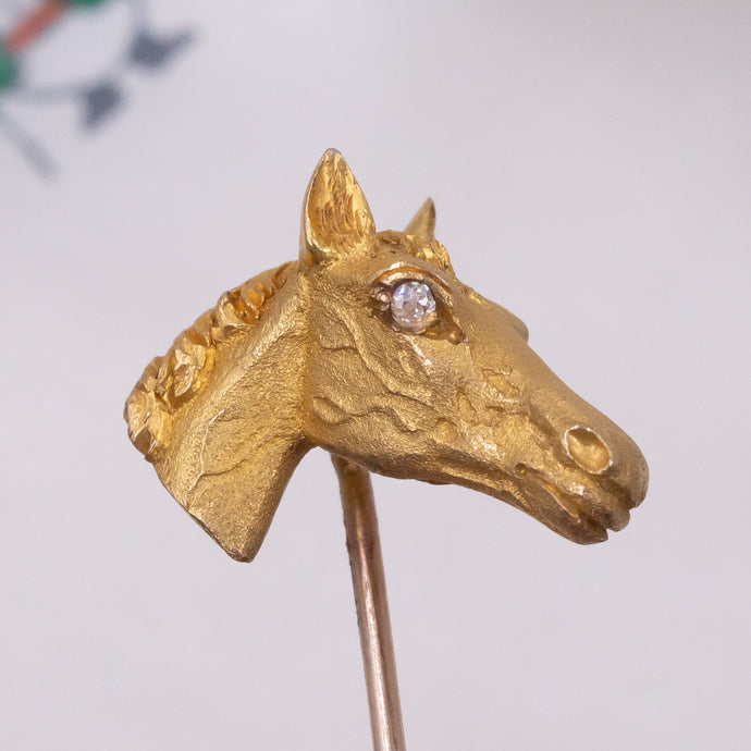 Horse Head Stick Pin c1880