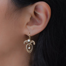 Natural Pearl Dangle Earrings c1910