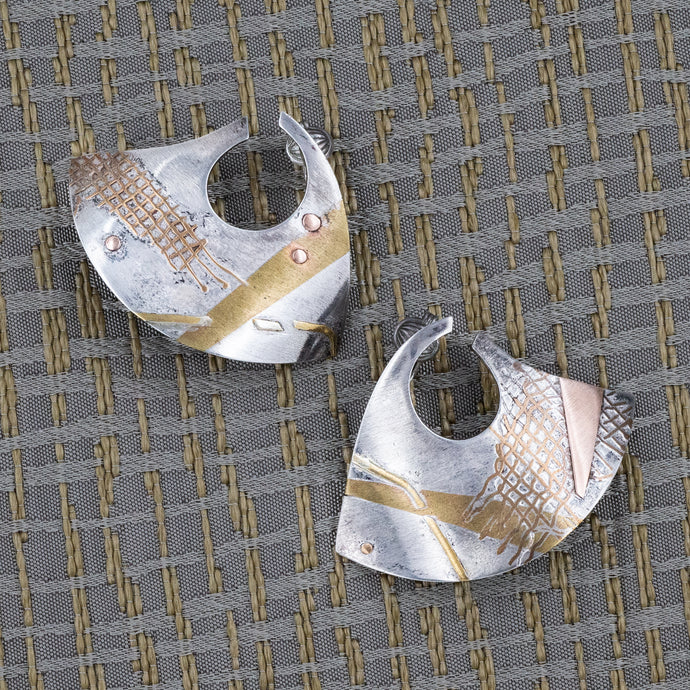 Enid Kaplan Fan-Shaped Earrings