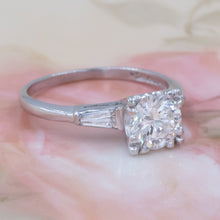 Midcentury 1.22 Carat Colorless Diamond Ring