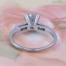 Midcentury 1.22 Carat Colorless Diamond Ring