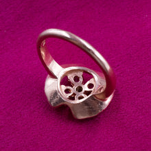 Retro Ruby & Diamond Flower Ring
