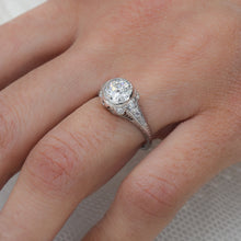 Old European Diamond Filigree Ring c1910