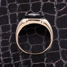 Gents Art Deco Revival Onyx Ring c1970