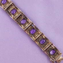 Ornate Amethyst Panel Bracelet c1870