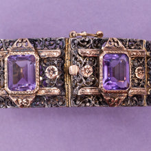 Ornate Amethyst Panel Bracelet c1870