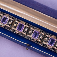 Ornate Amethyst Panel Bracelet c1870