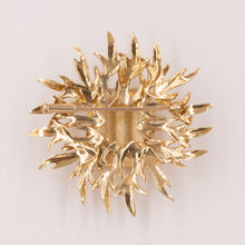 Vintage Citrine Sunburst Brooch Pendant