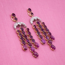 Ruby & Diamond Waterfall Chandelier Earrings