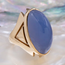 Blue Chalcedony Statement Ring