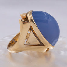 Blue Chalcedony Statement Ring