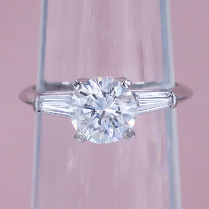 Midcentury 1.15 Carat Diamond Ring