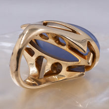 Blue Chalcedony Statement Ring