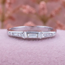Mixed-Cut Baguette Diamond Band c1950