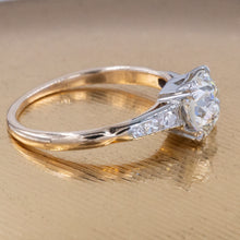 Antique Old European Diamond Two-Tone Ring c1930