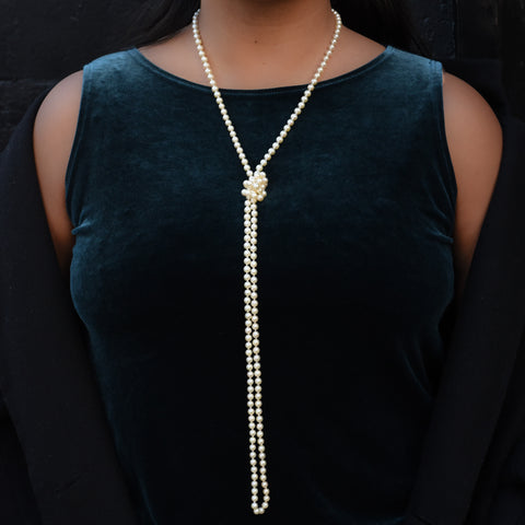 Extra Long Pearl Rope with Clasp