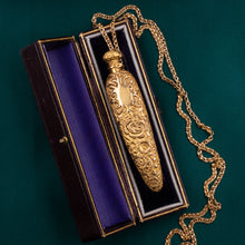 Gold Perfume Bottle Brooch c1860
