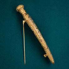 Gold Perfume Bottle Brooch c1860