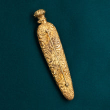 Gold Perfume Bottle Brooch c1860