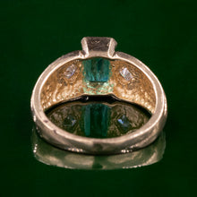 Emerald and Diamond Gold Ring c1980