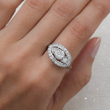 Transitional Diamond Custom Ring with Halo