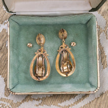 Antique Demantoid Garnet Drop Earrings