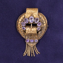 Amethyst Memorial Brooch Pendant