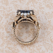 Shield-Cut Smoky Quartz Cocktail Ring c1960