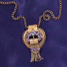 Amethyst Memorial Brooch Pendant
