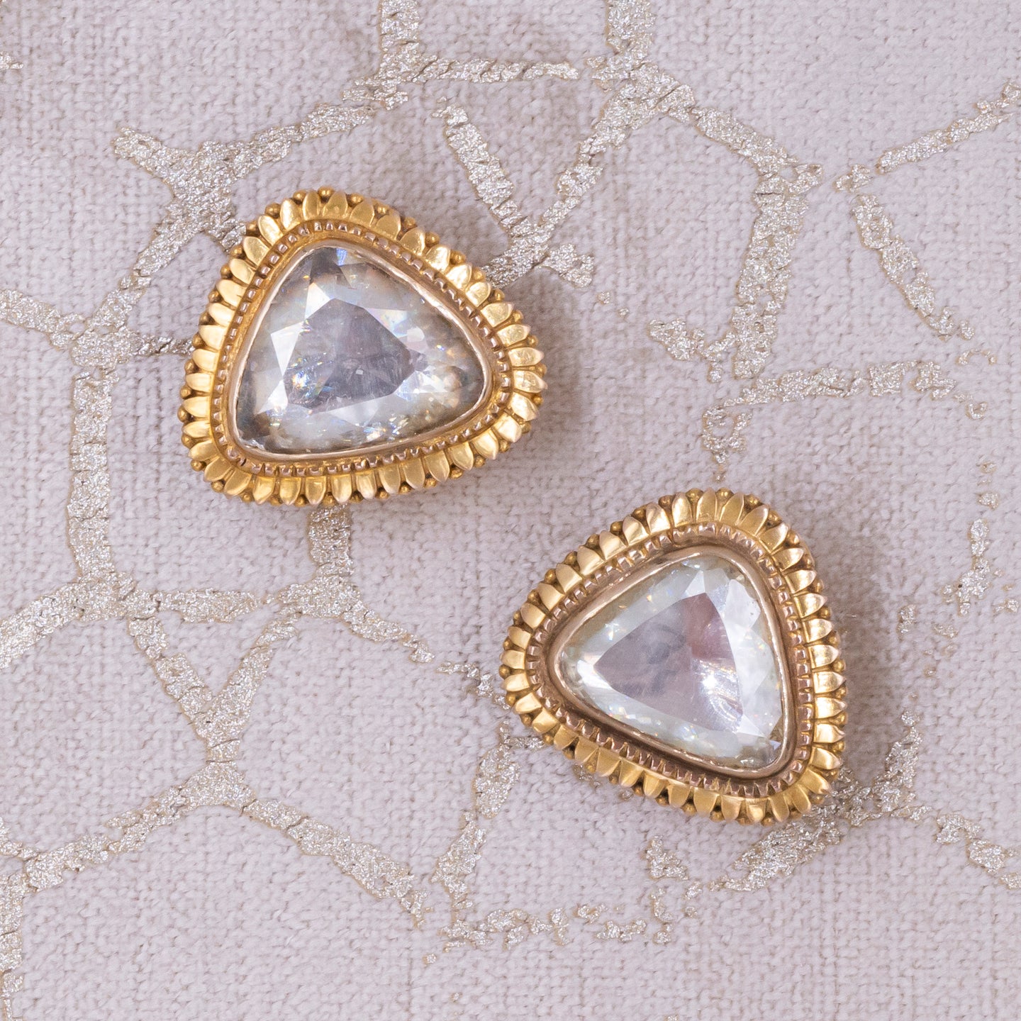 Antique Polki Diamond Earrings